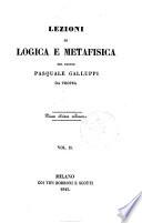 Lezioni di logica e metafisica