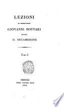 Lezioni di monsignore Giovanni Bottari sopra il Decamerone tomo 1. [- 2.]