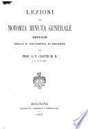 Lezioni di notomia minuta generale
