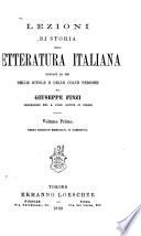Lezioni di storia della letteratura italiana dettate ad iso delle scuole e delle colte persone