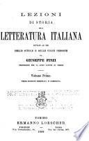 Lezioni di storia della letteratura italiana dettate ad iso delle scuole e delle colte persone