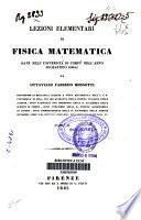 Lezioni elementari di fisica matematica