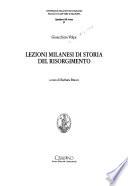 Lezioni milanesi di storia del Risorgimento