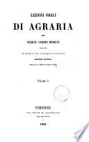 Lezioni orali di agraria del march. Cosimo Ridolfi