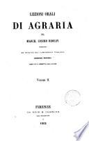 Lezioni orali di agraria del march. Cosimo Ridolfi