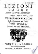 Lezioni sagre [sic] sopra la Divina Scriptura