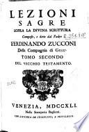 Lezioni Sagre[sic] sopra la Divina Scrittura