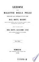 Lezioni sulle malattie della pelle. Prima traduzione con note da Giacomo Cini