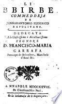 Li bbirbe commeddeja de Jennarantonio Federico napolitano ..