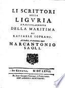 Li scrittori della Liguria e particolarmente della maritima