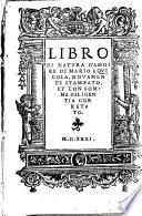 Libri di natura d'Amore. Novamente stampato et ... corretto