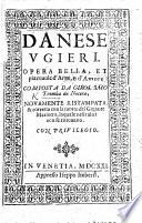 Libro de la bataie del Danexe. A poem in “ottava rima” by G. Tromba, based on the romance of Ogier the Dane