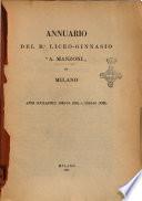 Liceo-ginnasio (R.) A. Manzoni in Milano. Annuario