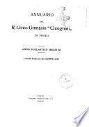 Liceo-ginnasio (R.) Cicognini in Prato. Annuario