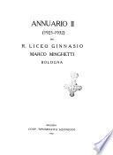 Liceo-ginnasio (R.) Marco Minghetti in Bologna. Annuario