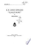 Liceo (R.) ginnasio Galvani in Bologna. Annuario