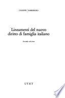 Lineamenti del nuovo diritto di famiglia italiano