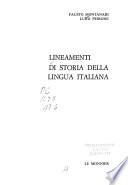Lineamenti di storia della lingua italiana
