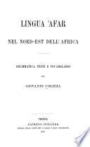 Lingua afar nel nord-est dell'Africa
