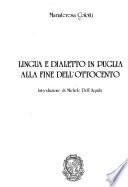 Lingua e dialetto in Puglia alla fine dell'Ottocento