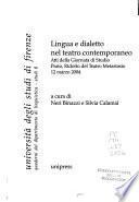 Lingua e dialetto nel teatro contemporaneo
