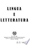 Lingua e letteratura