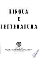 Lingua e letteratura