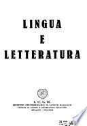 Lingua e letteratura
