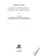 Lingua e letteratura italiana dei primi secoli
