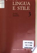 Lingua e stile