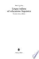 Lingua italiana ed educazione linguistica