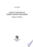 Lingua nazionale lessicografia milanese