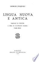 Lingua nuova e antica