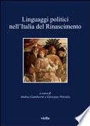Linguaggi politici nell'Italia del Rinascimento