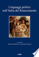 Linguaggi politici nell’Italia del Rinascimento