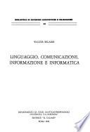 Linguaggio, comunicazione, informazione e informatica