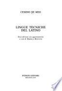 Lingue tecniche del latino