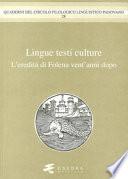 Lingue, testi, culture