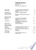 Linguistic Inquiry