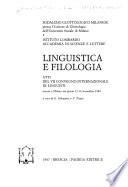 Linguistica e filologia
