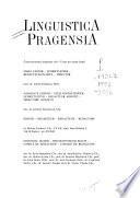 Linguistica Pragensia