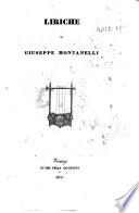 Liriche di Giuseppe Montanelli