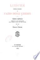 Liriche edite ed inedite di Fazio degli Uberti