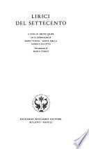 Lirici del Settecento, a cura di Bruno Maier con la collaborazione di Mario Fubini, Dante Isella [e] Giorgio Piccitto