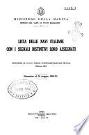 Lista delle navi italiane con i segnali distintivi loro assegnati situazione al ...