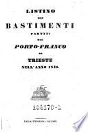 Listino dei bastimenti partiti dal Porto-Franco di Trieste