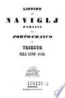 Listino dei bastimenti partiti dal Porto-Franco di Trieste