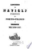 Listino dei bastimenti partiti dal Porto-Franco di Trieste