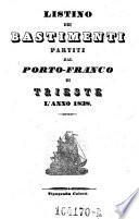 Listino dei bastimenti partiti dal Porto-Franco di Trieste