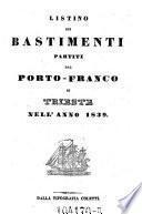 Listino dei bastimenti partiti dal Porto-Franco di Trieste